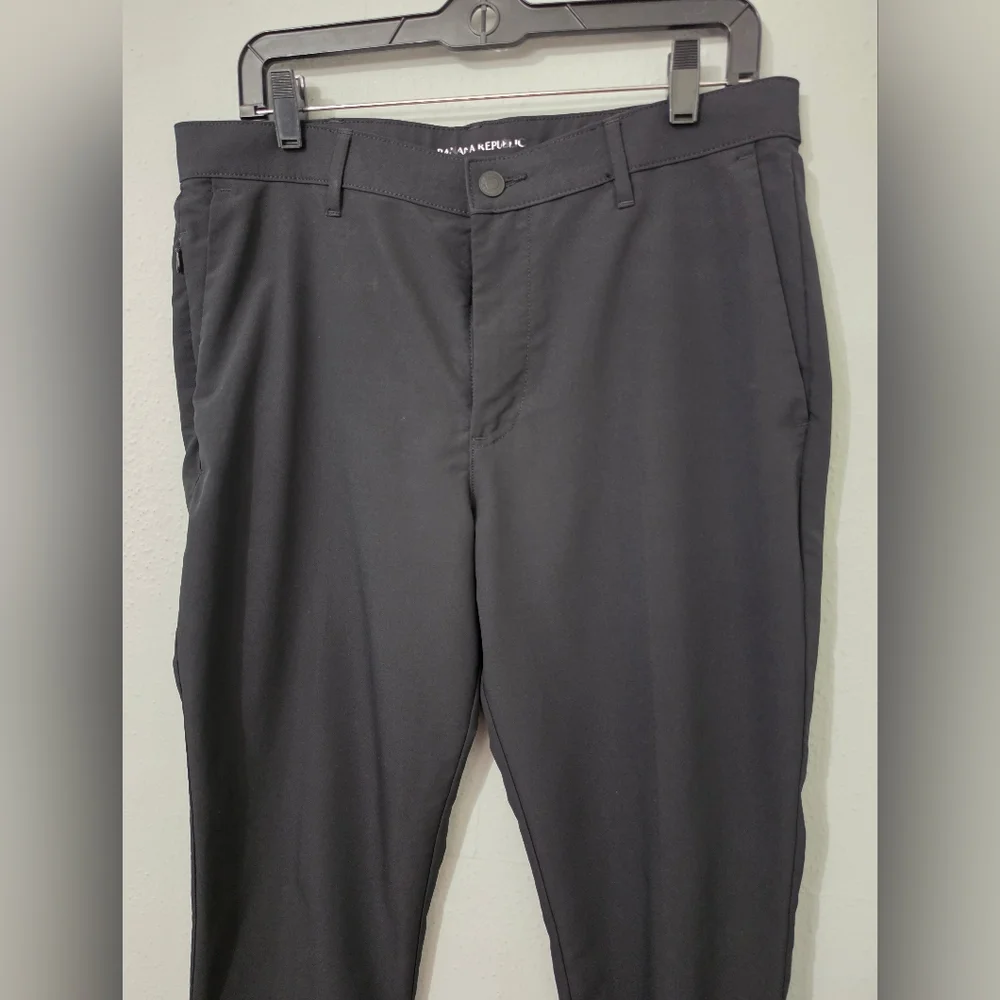 Banana‎ Republic Pants 34 X 30 Mens Black Slim Fit Tech Fabric